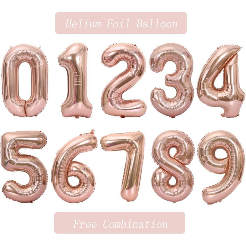 Balon din Folie Metalizata Flippy, Figurina Cifra, Tema Aniversare 40 cm, Ambalaj Individual, Pai inclus, Umflare cu