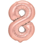 Balon din Folie Metalizata Flippy, Figurina Cifra, Tema Aniversare 40 cm, Ambalaj Individual, Pai inclus, Umflare cu