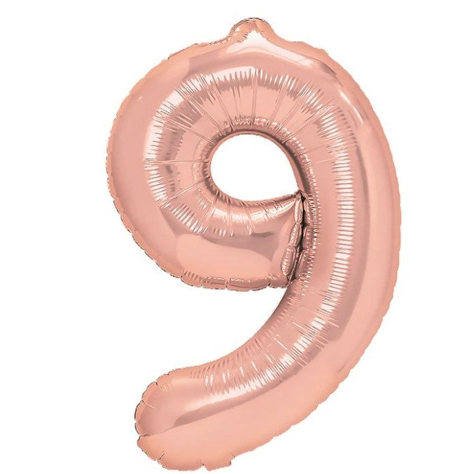Balon din Folie Metalizata Flippy, Figurina Cifra, Tema Aniversare 40 cm, Ambalaj Individual, Pai inclus, Umflare cu