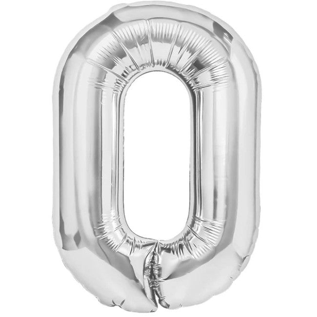 Balon din Folie Metalizata, Flippy, Figurina Cifra, Tema Aniversare 40 cm, Ambalaj Individual, Pai inclus, Umflare cu