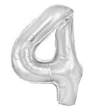 Balon din Folie Metalizata, Flippy, Figurina Cifra, Tema Aniversare 40 cm, Ambalaj Individual, Pai inclus, Umflare cu