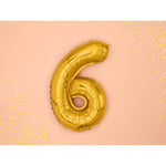 Balon din Folie Metalizata Flippy, Figurina Cifra, Tema Aniversare 40 cm, Ambalaj Individual, Pai inclus, Umflare cu