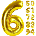 Balon din Folie Metalizata Flippy, Figurina Cifra, Tema Aniversare 40 cm, Ambalaj Individual, Pai inclus, Umflare cu