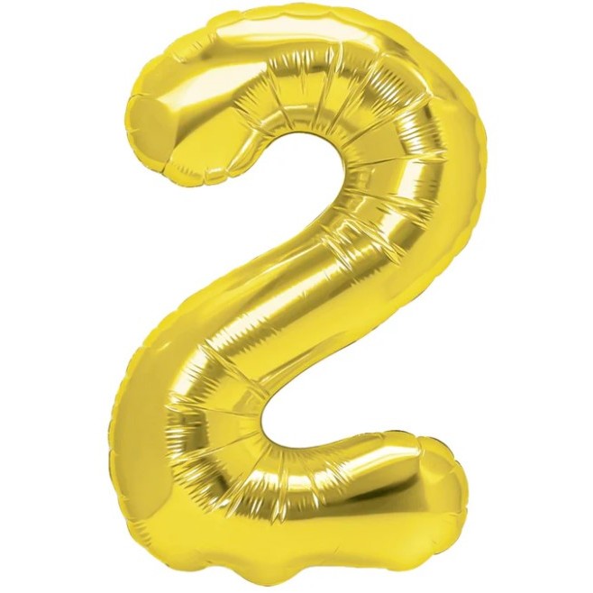 Balon din Folie Metalizata Flippy, Figurina Cifra, Tema Aniversare 40 cm, Ambalaj Individual, Pai inclus, Umflare cu