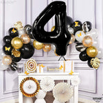 Balon din Folie Metalizata, Flippy, Figurina Cifra, Tema Aniversare 80 cm, Ambalaj Individual, Pai inclus, Umflare cu