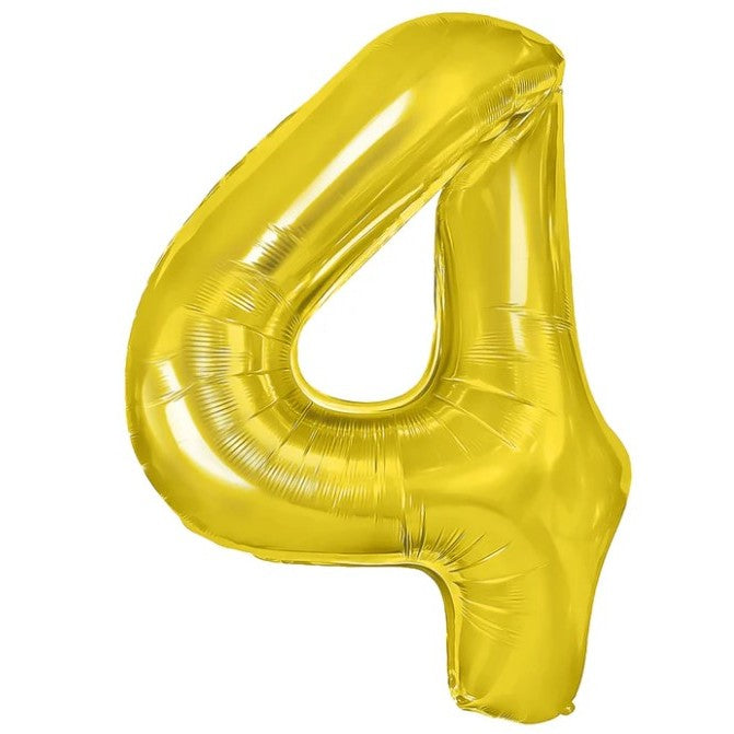 Balon din Folie Metalizata Flippy, Figurina Cifra, Tema Aniversare 40 cm, Ambalaj Individual, Pai inclus, Umflare cu