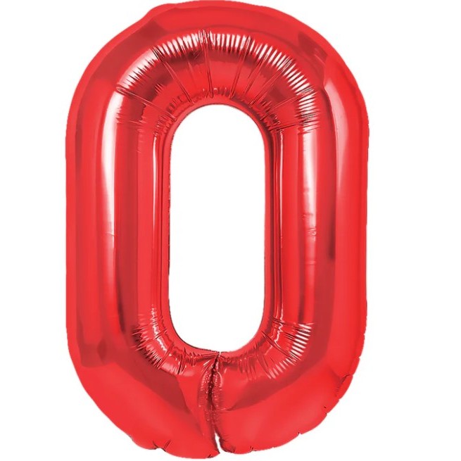 Balon din Folie Metalizata Flippy, Figurina Cifra, Tema Aniversare 80 cm, Ambalaj Individual, Pai inclus, Umflare cu