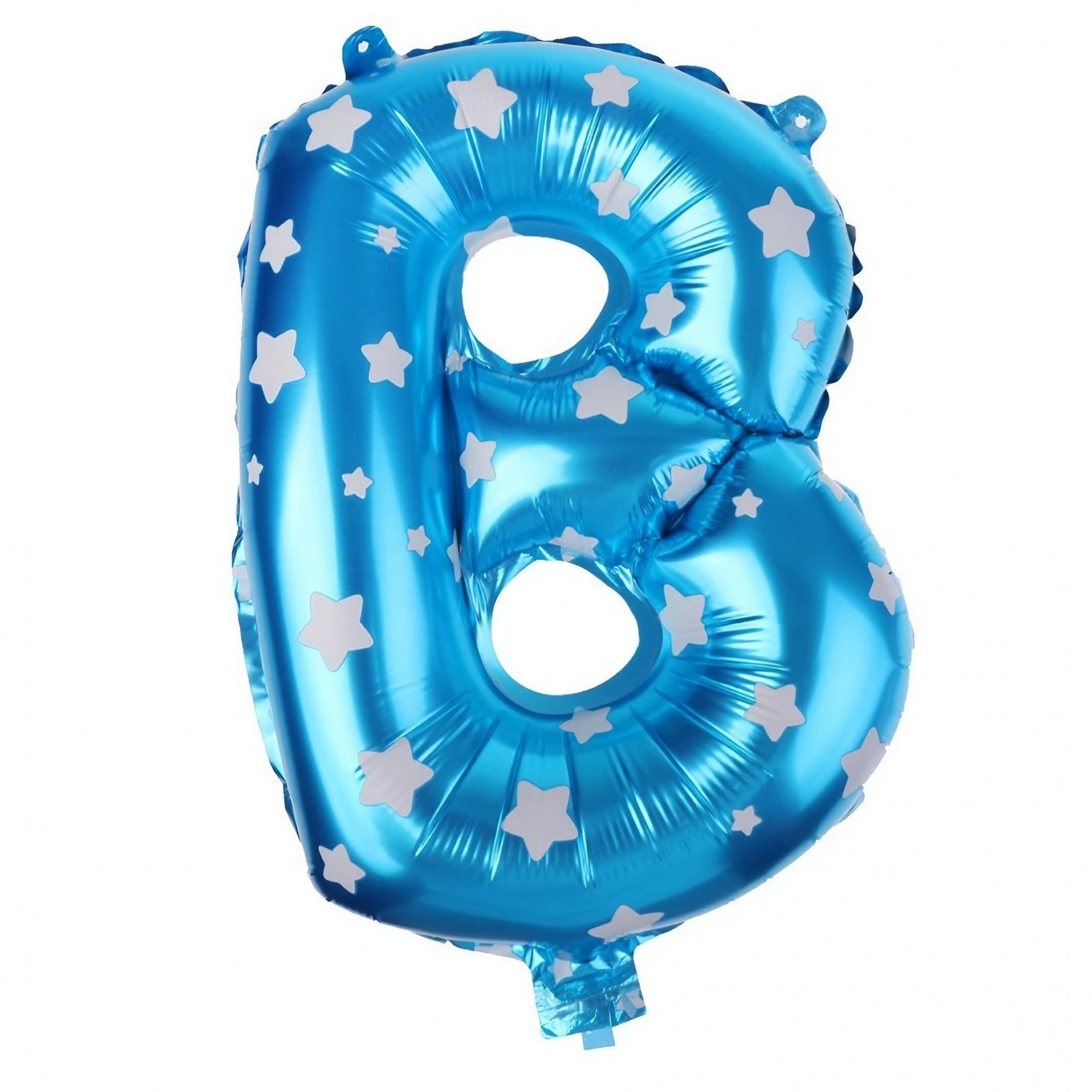 Balon Folie Metalizata Litera B, Flippy, 40 cm, Cu Imprimeu Stelute, Umflati cu Heliu sau Aer, Ambalaj Individual, Pai