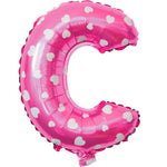 Balon Folie Metalizata Litera C, Flippy, 40 cm, Cu Imprimeu Inimioare, Umflati cu Heliu sau Aer, Ambalaj Individual,