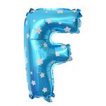 Balon Folie Metalizata Litera F, Flippy, 40 cm, Cu Imprimeu Stelute, Umflati cu Heliu sau Aer, Ambalaj Individual, Pai