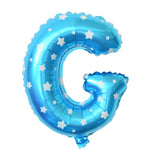 Balon Folie Metalizata Litera G, Flippy, 40 cm, Cu Imprimeu Stelute, Umflati cu Heliu sau Aer, Ambalaj Individual, Pai