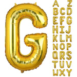 Balon Folie Metalizata Litera G, Flippy, 40 cm, Umflati cu Heliu sau Aer, Ambalaj Individual, Pai inclus, Auriu