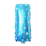 Balon Folie Metalizata Litera I, Flippy, 40 cm, Cu Imprimeu Stelute, Umflati cu Heliu sau Aer, Ambalaj Individual, Pai