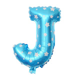 Balon Folie Metalizata Litera J, Flippy, 40 cm, Cu Imprimeu Stelute, Umflati cu Heliu sau Aer, Ambalaj Individual, Pai