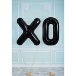 Balon Folie Metalizata Litera X, Flippy, 40 cm, Umflati cu Heliu sau Aer, Ambalaj Individual, Pai inclus, Negru