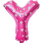 Balon Folie Metalizata Litera Y, Flippy, 40 cm, Cu Imprimeu Inimioare, Umflati cu Heliu sau Aer, Ambalaj Individual,