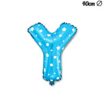 Balon Folie Metalizata Litera Y, Flippy, 40 cm, Cu Imprimeu Stelute, Umflati cu Heliu sau Aer, Ambalaj Individual, Pai
