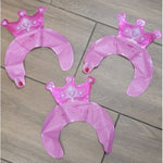 Balon din Folie Metalizata, Flippy, Tip Coronita cu Urechi, Model Coronita de Printesa, Ambalaj Individual, Pai Inclus,