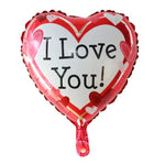 Balon din Folie Metalizata, Flippy, Figurina Inima, Model I Love You, Tema Ziua Indragostitilor, 45 cm, Ambalaj