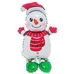 Balon Om de Zapada, Flippy, din Folie de Aluminiu, Tema Craciun, 31.5 x 60.5 cm, Alb/Verde/Rosu
