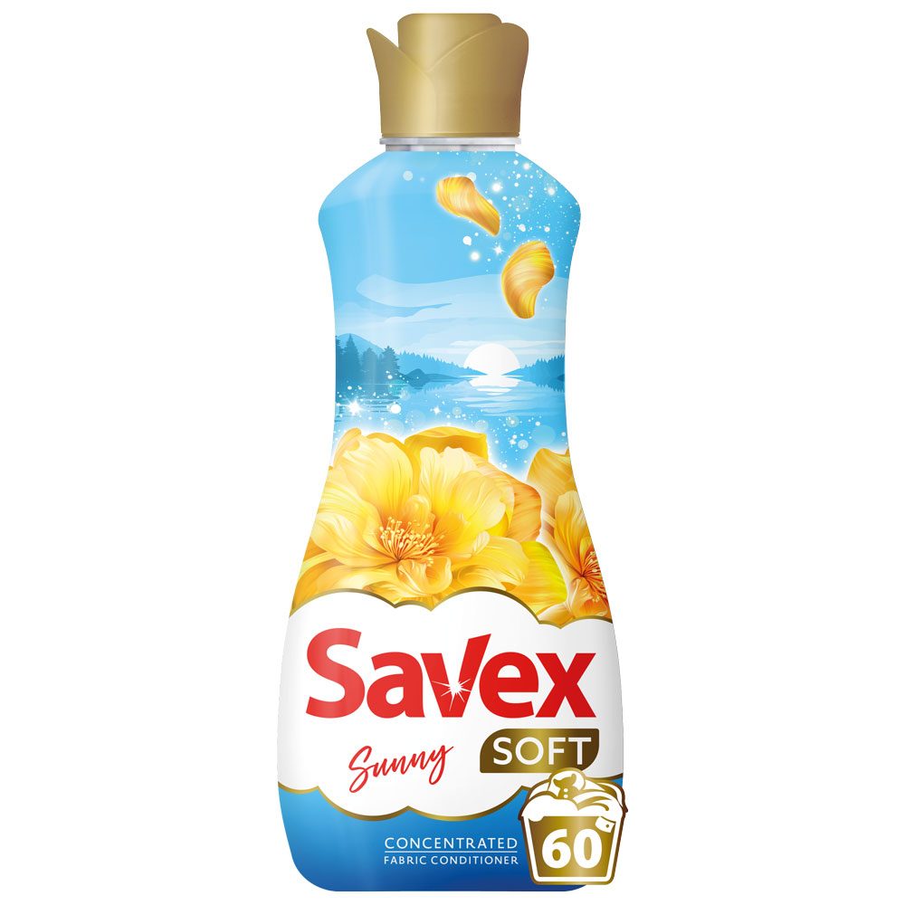 Balsam pentru Rufe, Savex Soft, 1.5 L Concentrat Sunny 60 spalari