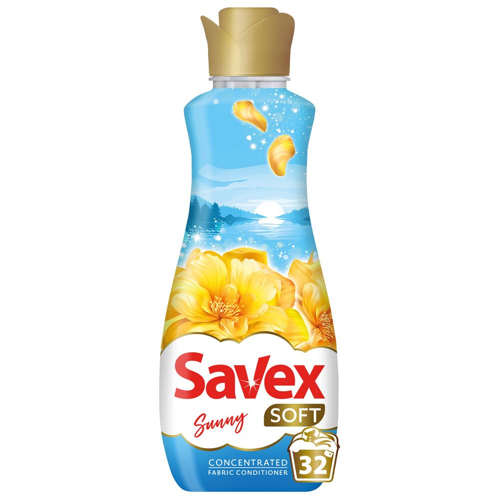 Balsam pentru Rufe, Savex Soft, 800 ml Concentrat Sunny 32 spalari