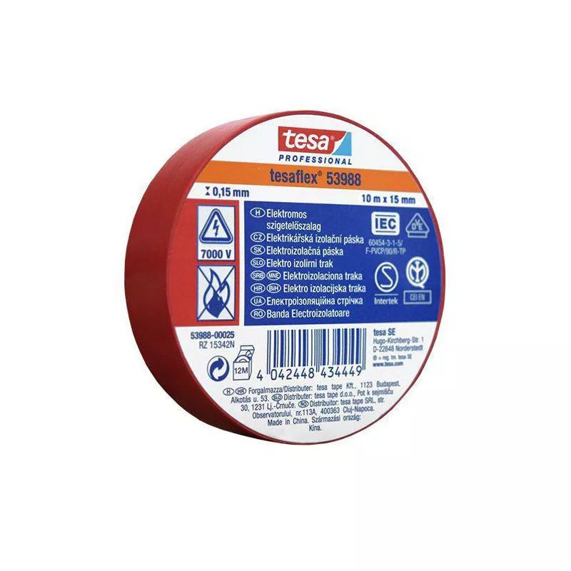 Banda 10m izolatoare TESAFLEX rosu