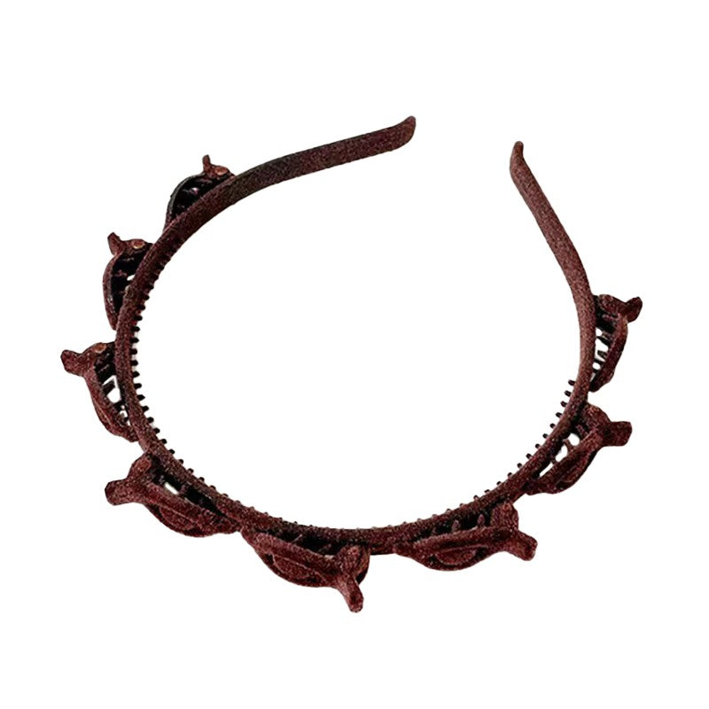 Bentita de Par pentru Femei, Flippy, Agrafa Stil Coreean, Accesoriu pentru Par cu Textura MultiStrat, 13 x 11.5 cm,