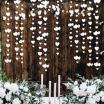 Banner cu Inimioare, Flippy, Tip Franjuri, 4 m, Rola de Ata Inclusa, Alb
