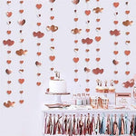 Banner cu Inimioare, Flippy, Tip Franjuri, 4 m, Rola de Ata Inclusa, Roz cu Sclipici