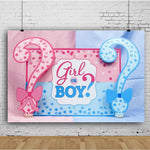 Banner pentru Petrecere, Flippy, Model Girl or Boy, Tematica Gender Reveal, 150 x 100 cm, Albastru Roz