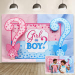 Banner pentru Petrecere, Flippy, Model Girl or Boy, Tematica Gender Reveal, 150 x 100 cm, Albastru Roz