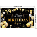 Banner Tip Fundal pentru Poze, Flippy, din Panza, Model Happy Birthday to You, 185 x 110 cm, Sfoara 6 m, Prindere in 4