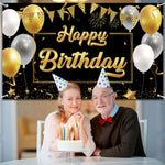Banner Tip Fundal pentru Poze, Flippy, din Panza, Model Happy Birthday to You, 185 x 110 cm, Sfoara 6 m, Prindere in 4