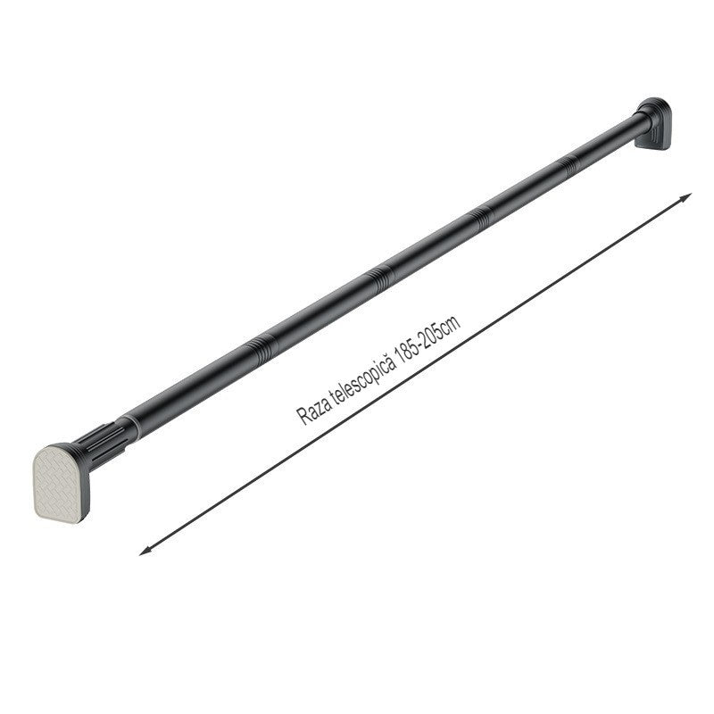Bara Telescopica Multifunctionala, Flippy, din Otel Inoxidabil si ABS, Utilizare Universala, Extensie 185 - 205 cm,