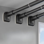 Bara Telescopica Multifunctionala, Flippy, din Otel Inoxidabil si ABS, Utilizare Universala, Extensie 185 - 205 cm,