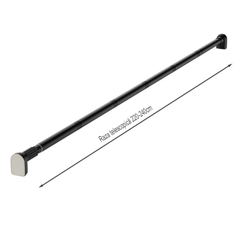 Bara Telescopica Multifunctionala, Flippy, din Otel Inoxidabil si ABS, Utilizare Universala, Extensie 220 - 240 cm,
