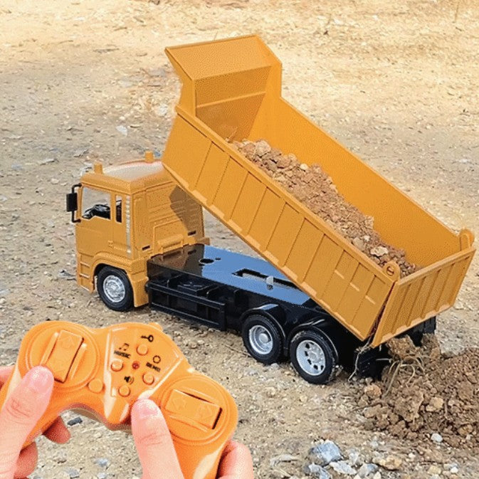 Camion Basculanta Jucarie pentru Copii, Flippy, Jucarie Camion Basculanta cu Telecomanda, Jucarie de Constructie,