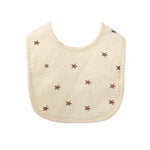 Baveta in Forma de U, Flippy, din Bumbac, pentru Copii 0-12 Luni, Rezistenta la Apa, cu Capse, Model cu Stelute, 21x30