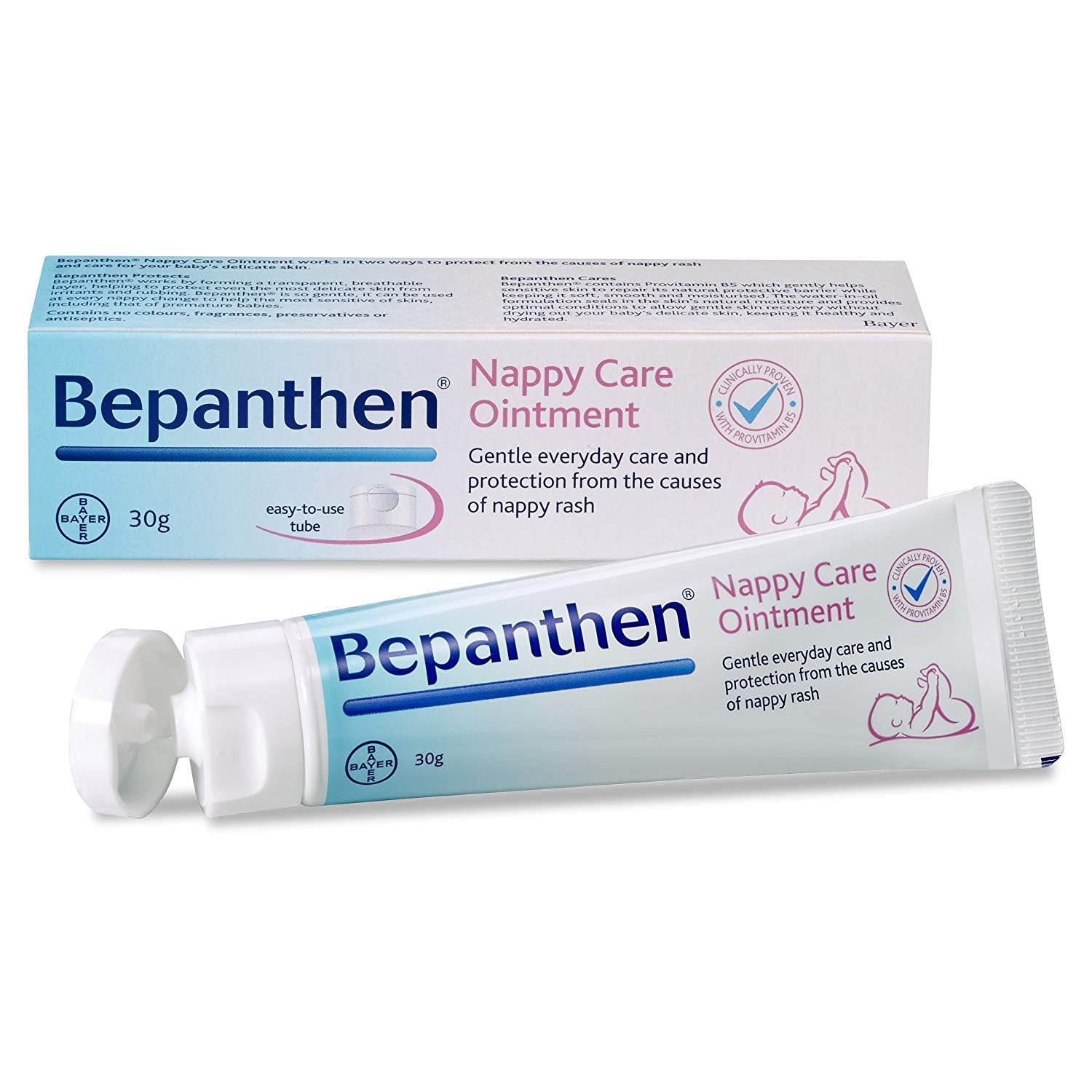 Bayer, Bepanthen, Anti-iritare, Smântână, Zona scutecului, 30 ml