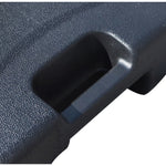 Baza umbrela din plastic, Flippy, patrata, 22 litri, neagra