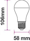 Bec LED A60 E27 9W 806lm 3000K alb cald cip SAMSUNG V-TAC