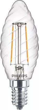 Bec LED filament Philips lumanare ST35 E14 2W (25W) 250lm lumina calda 2700K 929001238555