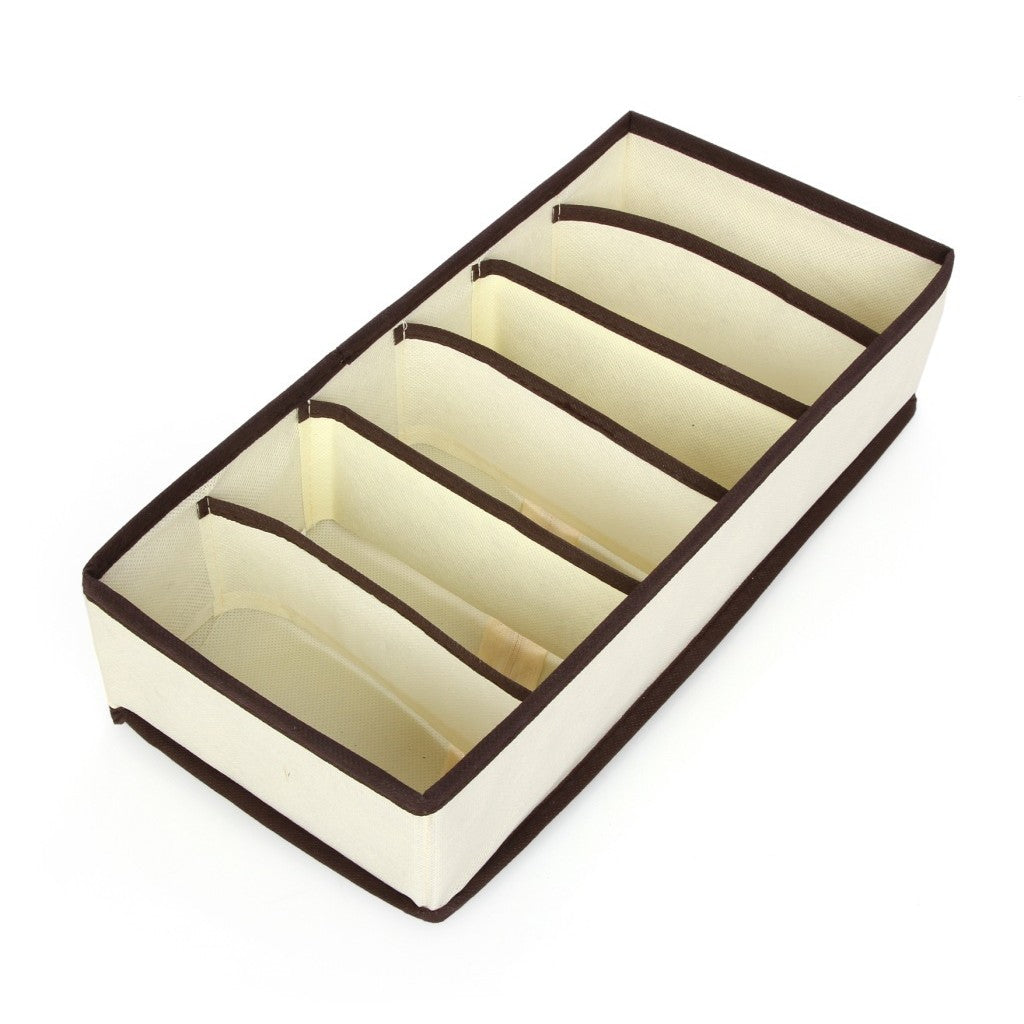Cutie De Depozitare, Flippy, Pentru Lenjerie, Sosete Si Sutiene, Material Textil, 6 Compartimente, 32 x 16 x 10 cm,