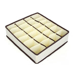 Cutie De Depozitare, Flippy, Pentru Lenjerie, Sosete Si Sutiene, Material Textil, 24 Compartimente, 32 x 32 x 10 cm,