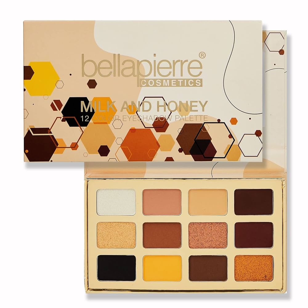 Bellapierre, Milk & Honey, Paletă de farduri de ochi, 12 nuanțe, 25 g