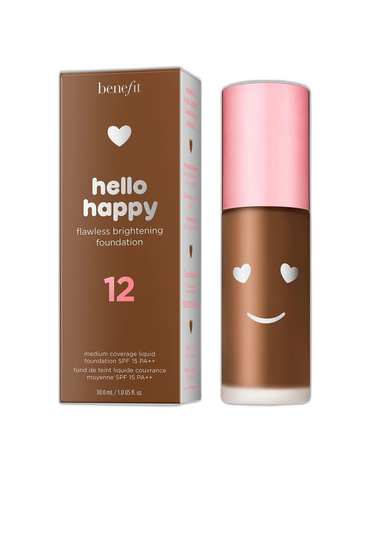 Benefit, Hello Happy, Iluminare, Fond de ten lichid, 12, Căldură profundă, SPF 15, 30 ml - Olmarkt