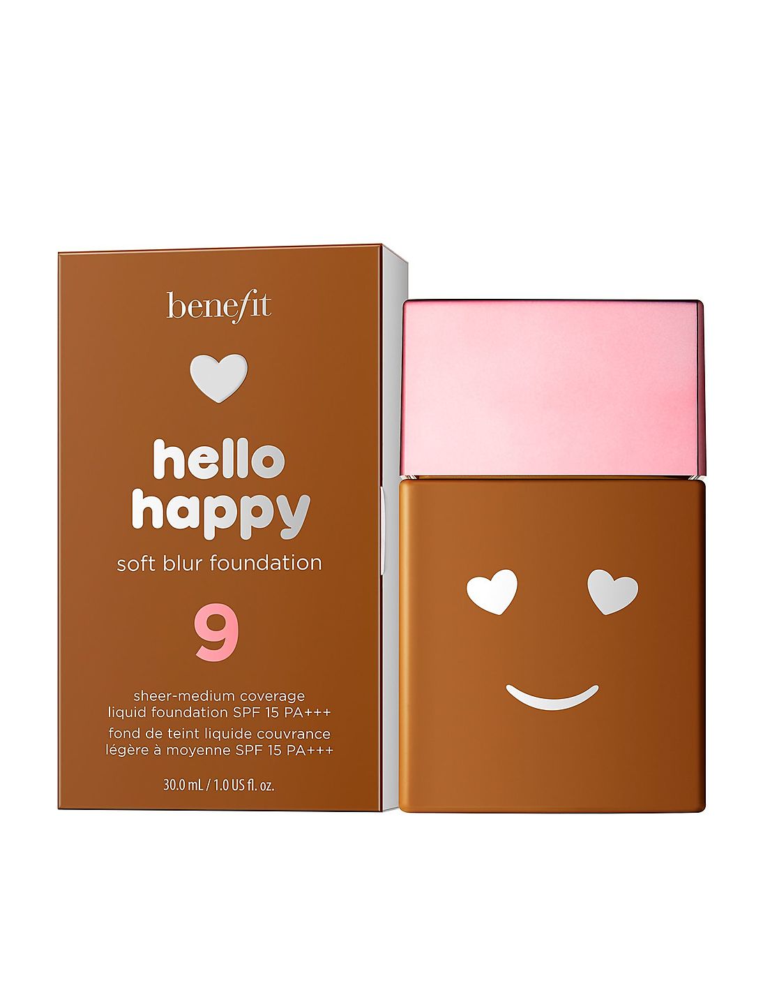 Benefit, Hello Happy Soft Blur, Finisaj mat, Fond de ten lichid, 09, Profund neutru, SPF 15, 30 ml - Olmarkt