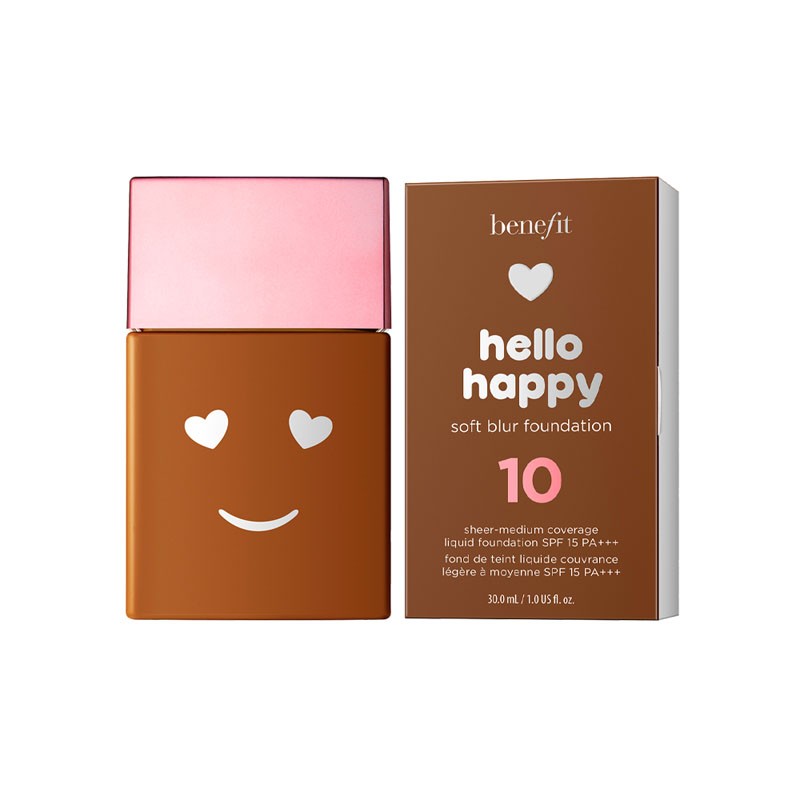 Benefit, Hello Happy Soft Blur, Finisaj mat, Fond de ten lichid, 10, Căldură profundă, SPF 15, 30 ml - Olmarkt