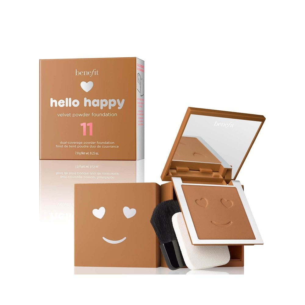 Benefit, Hello Happy Velvet, Finisaj mat, Fundație compactă, 11, Neutru întunecat, 7 g - Olmarkt